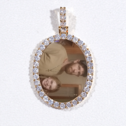 3D Oval Custom Picture Pendant