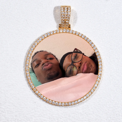 MEDIUM 3D CIRCLE CUSTOM PICTURE PENDANT
