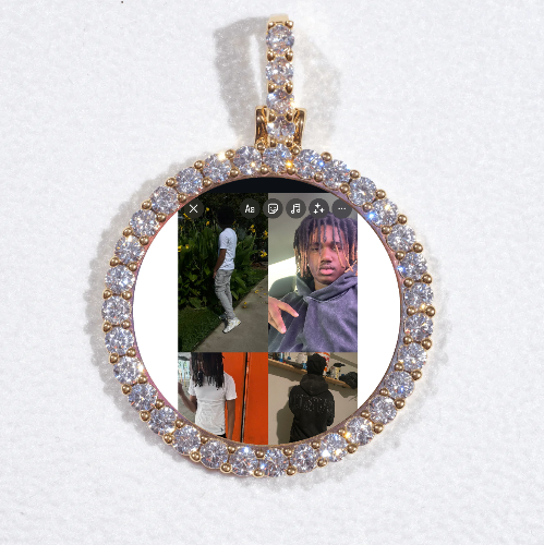 3D CIRCLE CUSTOM PICTURE PENDANT SMALL SIZE