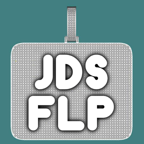 CUSTOM LETTER NECKLACE 3D BIG SQUARE