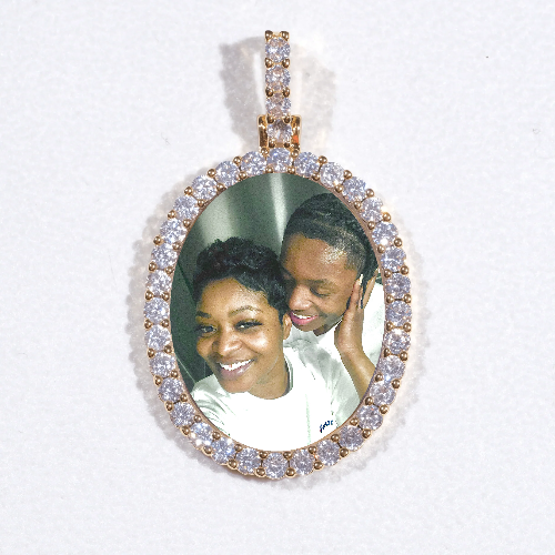 3D Oval Custom Picture Pendant