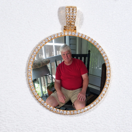MEDIUM 3D CIRCLE CUSTOM PICTURE PENDANT