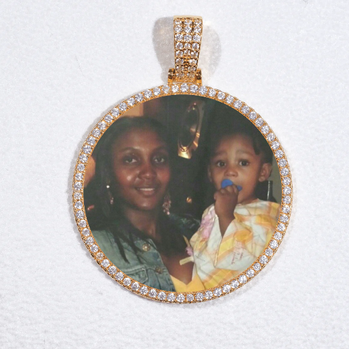 MEDIUM 3D CIRCLE CUSTOM PICTURE PENDANT