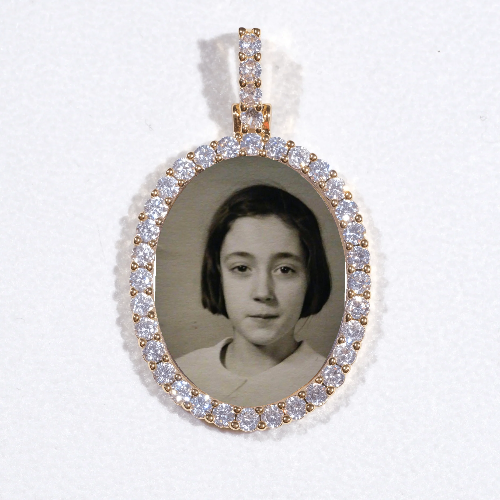 3D Oval Custom Picture Pendant