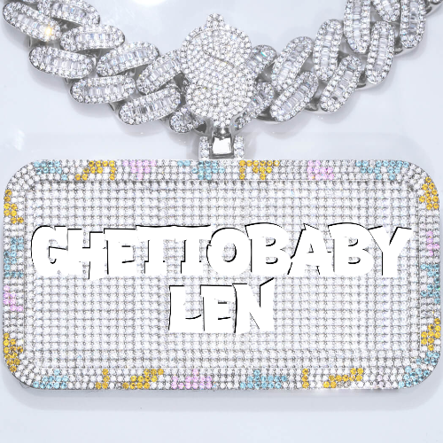 CUSTOM LETTER NECKLACE 3D COLORFUL SQUARE