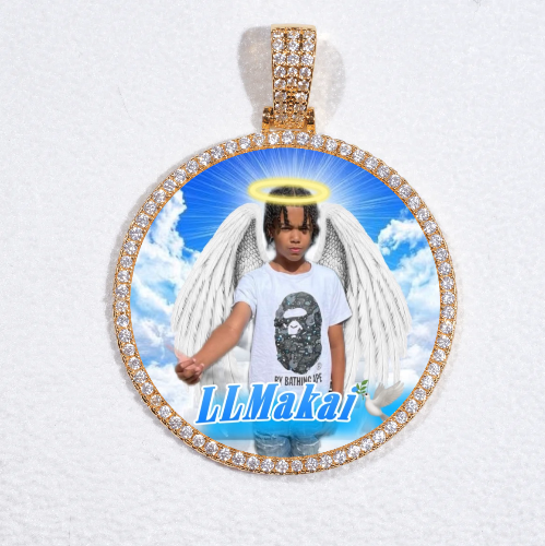 MEDIUM 3D CIRCLE CUSTOM PICTURE PENDANT