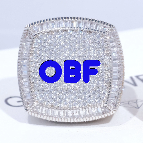 CUSTOM LETTER 3D ICED RING