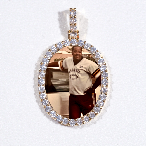 3D Oval Custom Picture Pendant