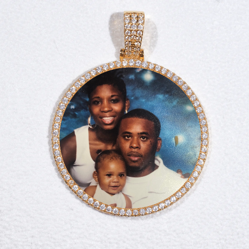 MEDIUM 3D CIRCLE CUSTOM PICTURE PENDANT