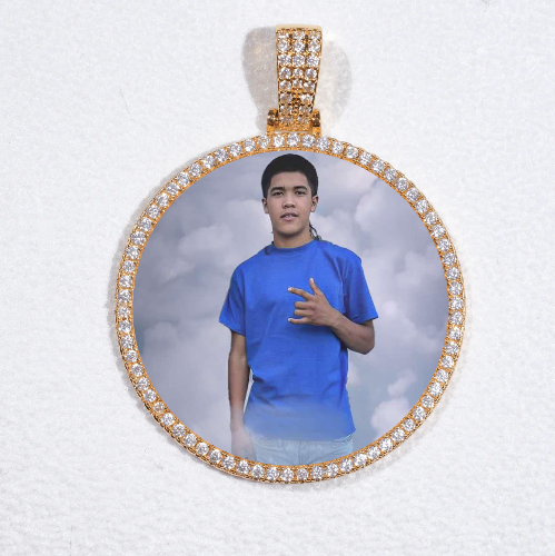 MEDIUM 3D CIRCLE CUSTOM PICTURE PENDANT