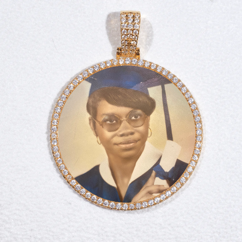 MEDIUM 3D CIRCLE CUSTOM PICTURE PENDANT