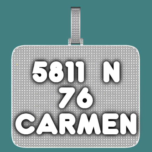 CUSTOM LETTER NECKLACE 3D BIG SQUARE
