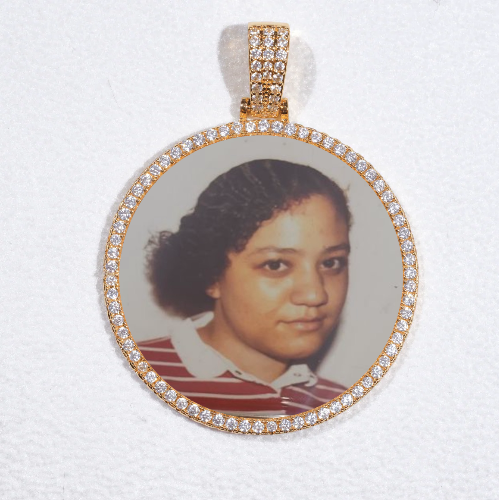MEDIUM 3D CIRCLE CUSTOM PICTURE PENDANT