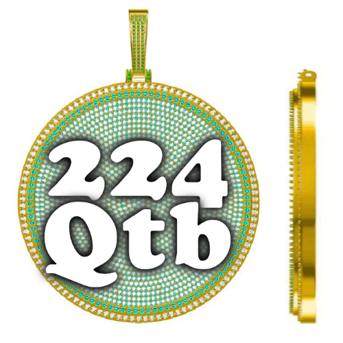 CUSTOM LETTER NECKLACE 3D BIG DISC