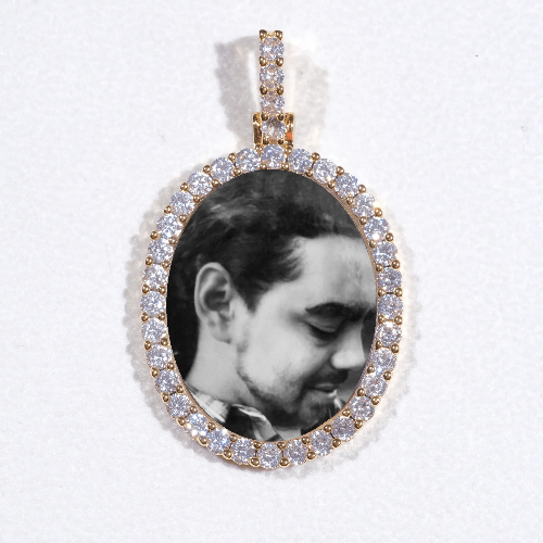 3D Oval Custom Picture Pendant