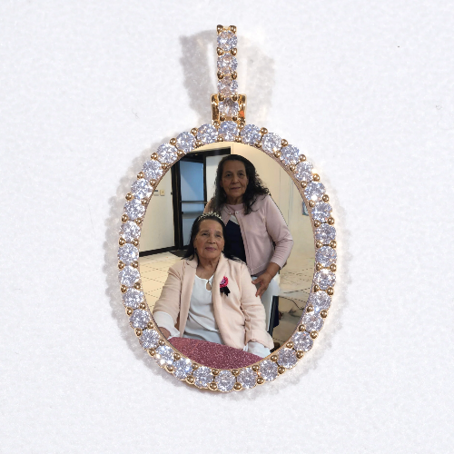 3D Oval Custom Picture Pendant
