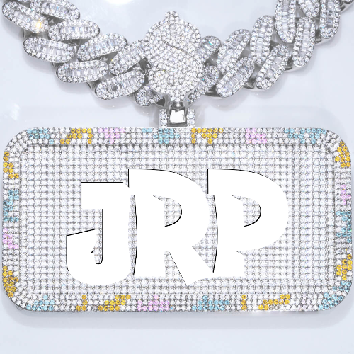 CUSTOM LETTER NECKLACE 3D COLORFUL SQUARE