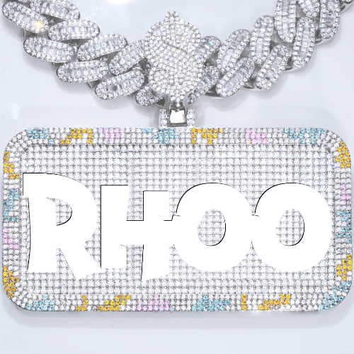 CUSTOM LETTER NECKLACE 3D COLORFUL SQUARE