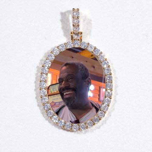 3D Oval Custom Picture Pendant