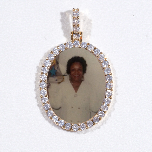 3D Oval Custom Picture Pendant