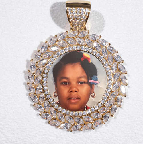 Large 3D Wheat Ear Custom Picture Pendant