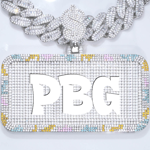 CUSTOM LETTER NECKLACE 3D COLORFUL SQUARE