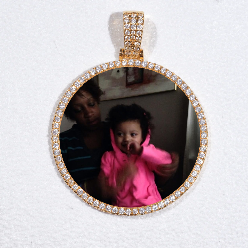 MEDIUM 3D CIRCLE CUSTOM PICTURE PENDANT