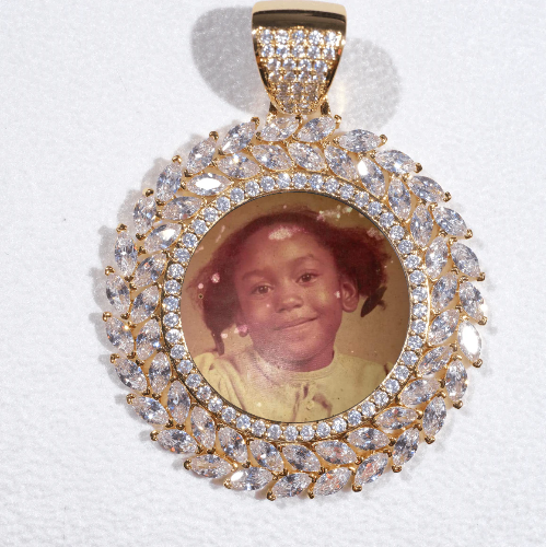 Large 3D Wheat Ear Custom Picture Pendant