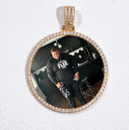 MEDIUM 3D CIRCLE CUSTOM PICTURE PENDANT