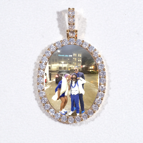 3D Oval Custom Picture Pendant
