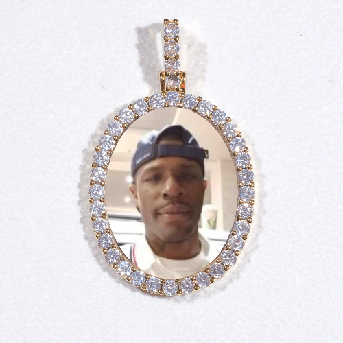 3D Oval Custom Picture Pendant