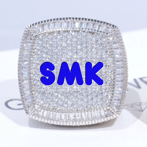CUSTOM LETTER 3D ICED RING