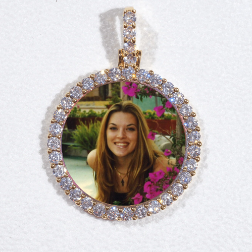 3D CIRCLE CUSTOM PICTURE PENDANT SMALL SIZE