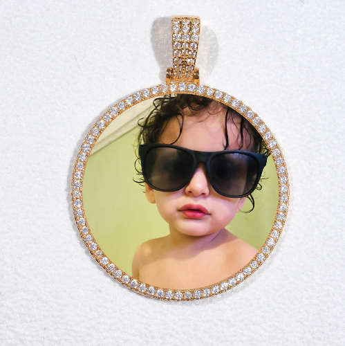 MEDIUM 3D CIRCLE CUSTOM PICTURE PENDANT