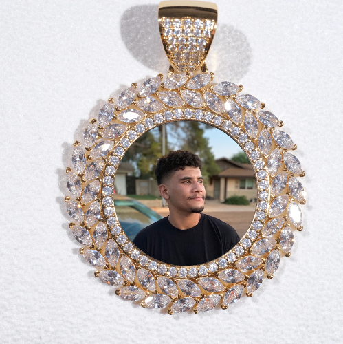 Large 3D Wheat Ear Custom Picture Pendant