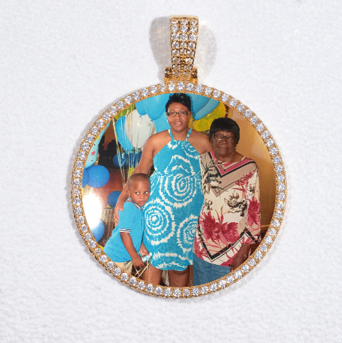 MEDIUM 3D CIRCLE CUSTOM PICTURE PENDANT