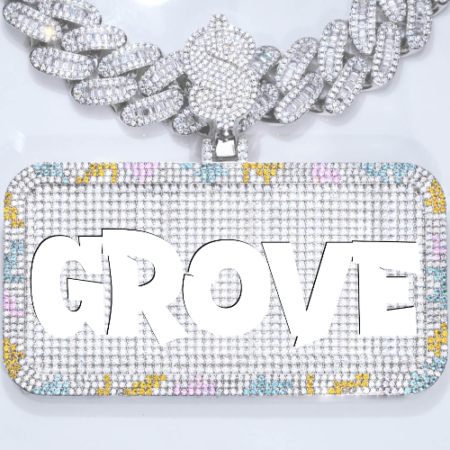 CUSTOM LETTER NECKLACE 3D COLORFUL SQUARE