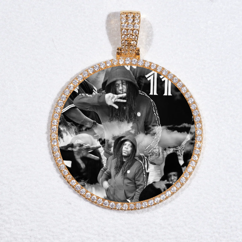 MEDIUM 3D CIRCLE CUSTOM PICTURE PENDANT