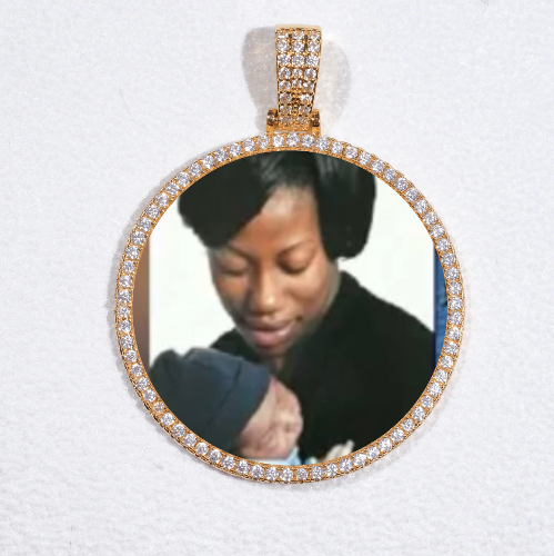 MEDIUM 3D CIRCLE CUSTOM PICTURE PENDANT