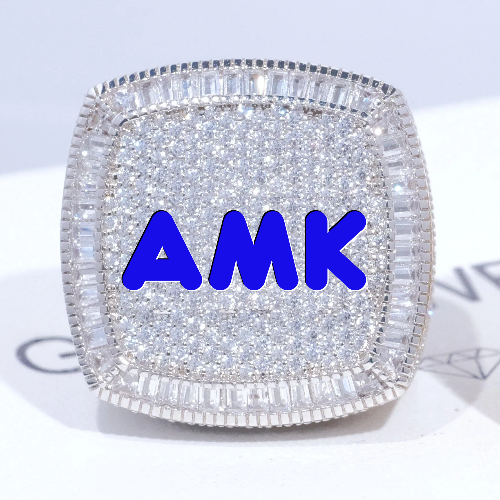 CUSTOM LETTER 3D ICED RING