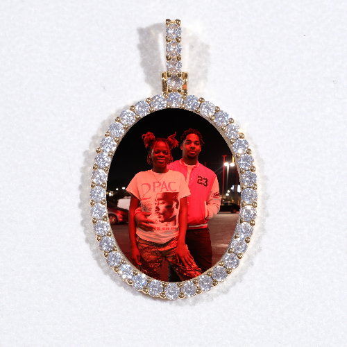 3D Oval Custom Picture Pendant