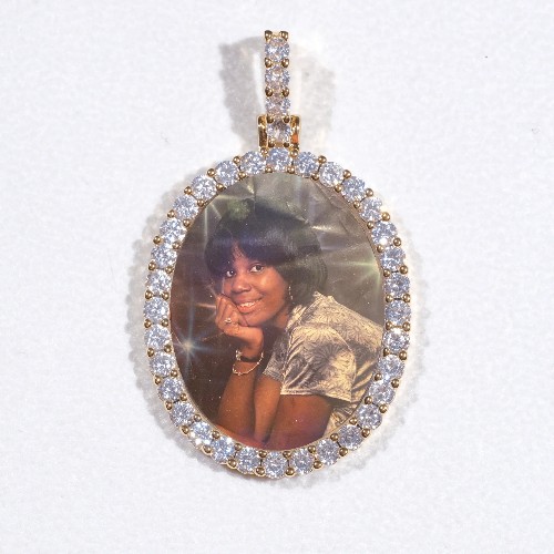 3D Oval Custom Picture Pendant