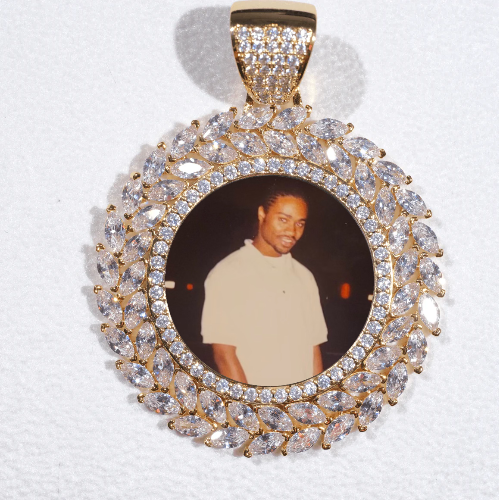 Large 3D Wheat Ear Custom Picture Pendant