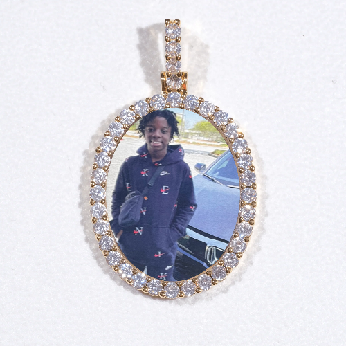 3D Oval Custom Picture Pendant