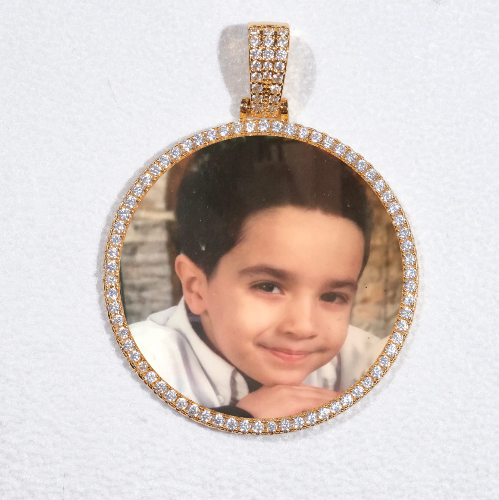 MEDIUM 3D CIRCLE CUSTOM PICTURE PENDANT