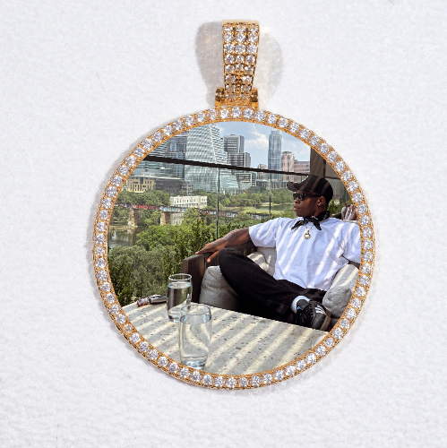 MEDIUM 3D CIRCLE CUSTOM PICTURE PENDANT