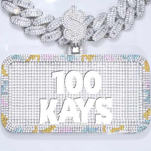 CUSTOM LETTER NECKLACE 3D COLORFUL SQUARE