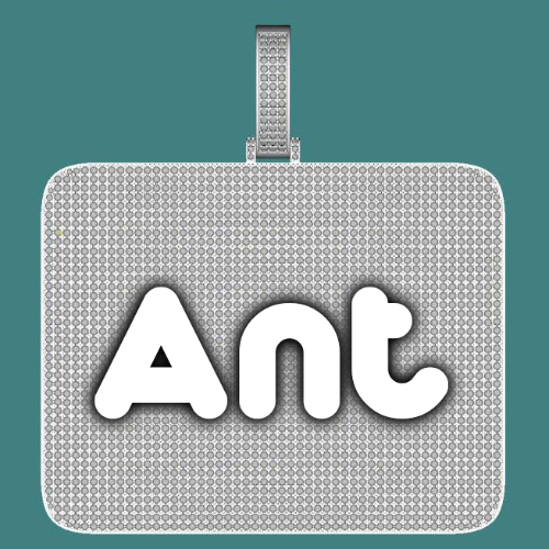 CUSTOM LETTER NECKLACE 3D BIG SQUARE