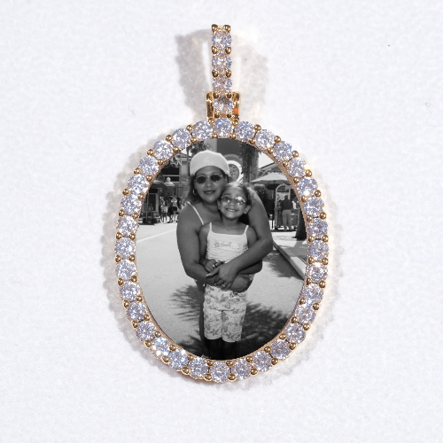 3D Oval Custom Picture Pendant
