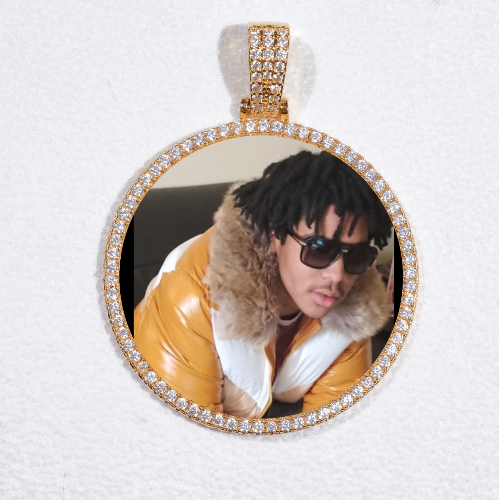 MEDIUM 3D CIRCLE CUSTOM PICTURE PENDANT